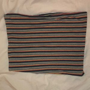 Multi-colored striped,Brandy Melville, tube top